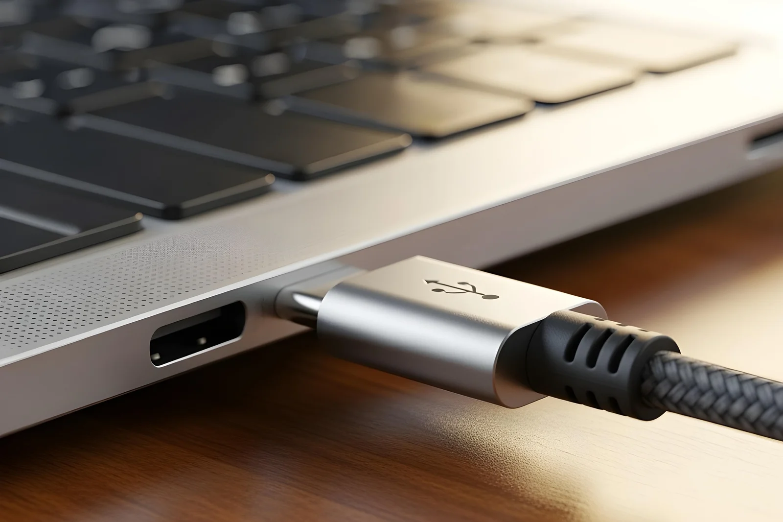 подключаем зарядное устройство